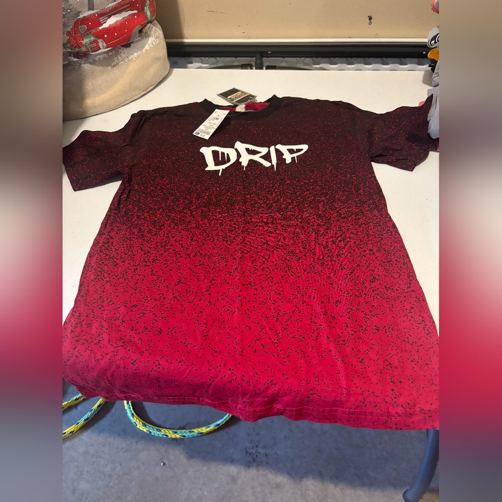 Red drip shirt